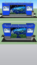 生态展台草图大师SU模型