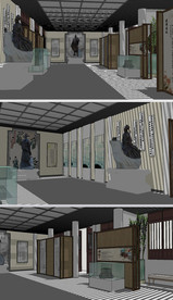 圣贤文化展示厅草图大师SU模型