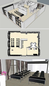 办公展厅草图大师SU模型