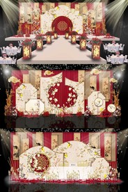 新中式花鸟主题婚礼效果图