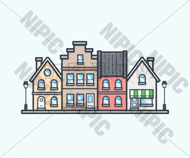 城市别墅 别墅 矢量别墅