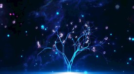 星空树绚丽舞台背景