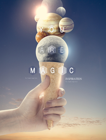 冰淇淋上的星体