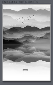竖幅山水画 大型山水挂画