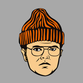 卡通男头像 矢量图