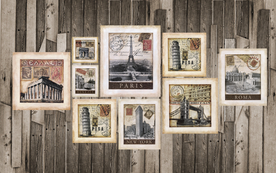 咖啡店酒吧KTV火锅店工装壁画