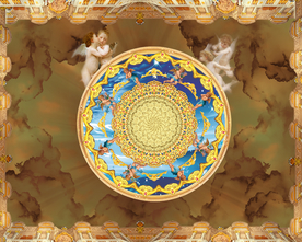 欧式复古吊顶 欧式天花背景