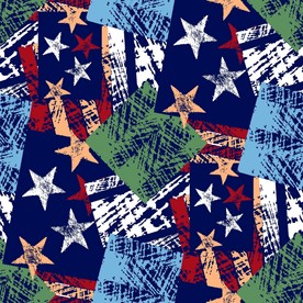 五角星国旗满印