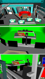 直播室演播室舞台草图SU模型