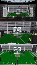 直播室演播室舞台草图SU模型