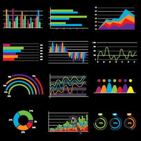 数据图表分析AI矢量素材