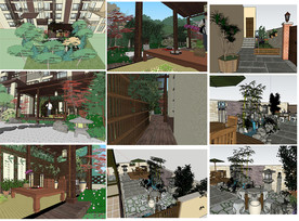 别墅庭院景观设计模型