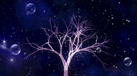 粒子星空树绚丽舞台背景