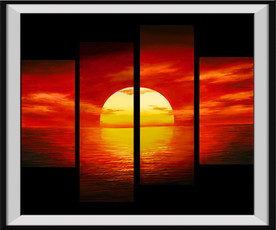 酒店娱乐场所抽象艺术油画背景墙