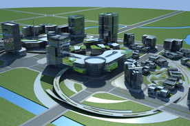 商业中心鸟瞰图