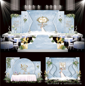 蓝色系婚礼
