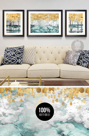 抽象发财树装饰画