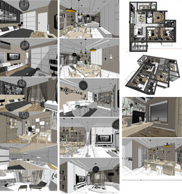 简约家居设计SU模型