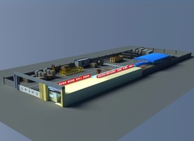 地铁站项目部工地效果图