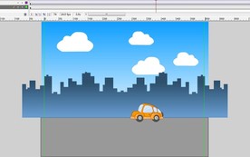 小汽车在城市外面道路行驶20秒