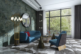 会所水吧区沙发组合