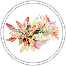 花装饰艺术画作花朵矢量国画水彩