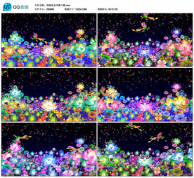 花朵凤凰飞舞 舞台背景视频素材