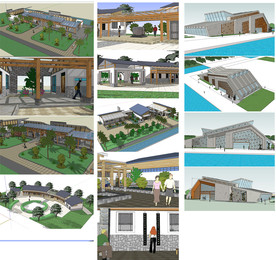 社区中心建筑模型