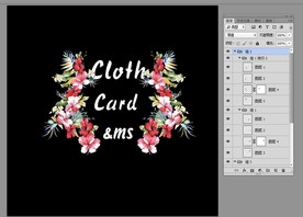 唯美彩绘花卉碎花时尚英文图案设