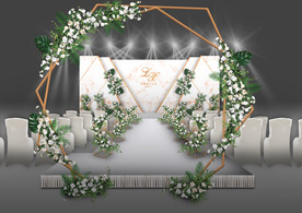 大理石森系婚礼仪式区