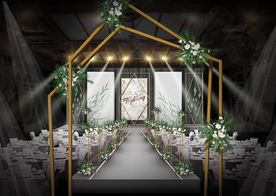 高端灰色系婚礼仪式区