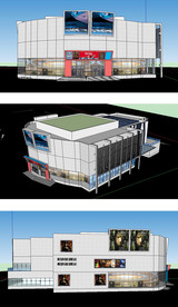 影视中心草图SU模型含CAD图