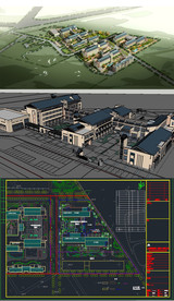养老建筑草图SU模型含CAD图