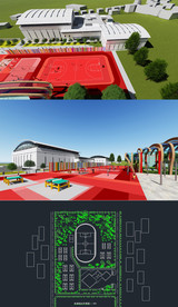 体育中心草图SU模型含CAD图