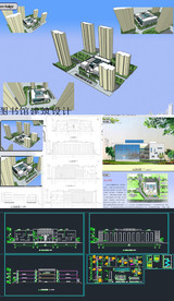 图书中心草图SU模型含CAD图