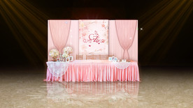 粉色婚礼签到区