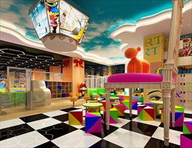 幼儿早教中心活动室模型效果图