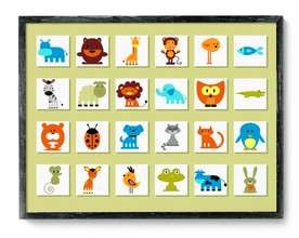 抽象卡通动物头像