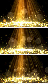 金色粒子光斑下落