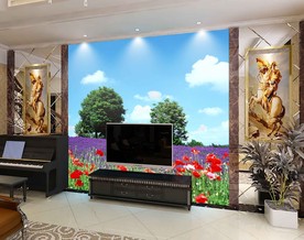 花海 薰衣草背景