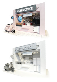 商场档口3dmax效果图