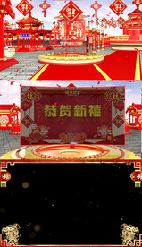 2019猪年春节晚会片头视频框