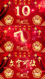 2019猪年喜庆10倒计时AE