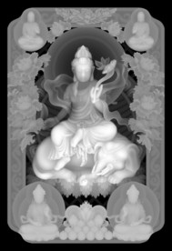 普贤菩萨灰度图