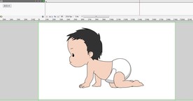 一个婴儿爬行宝宝爬的5秒动画