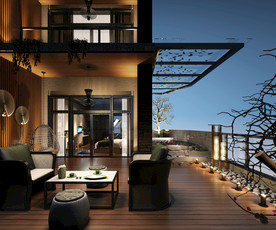 后现代  别墅  露台  外观