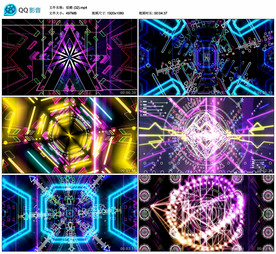 炫酷动感热舞 舞台大屏背景视频