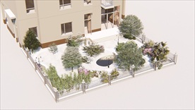 别墅游园雪景动态效果图