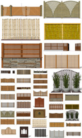 木质围栏SU模型