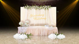 香槟色婚礼签到区